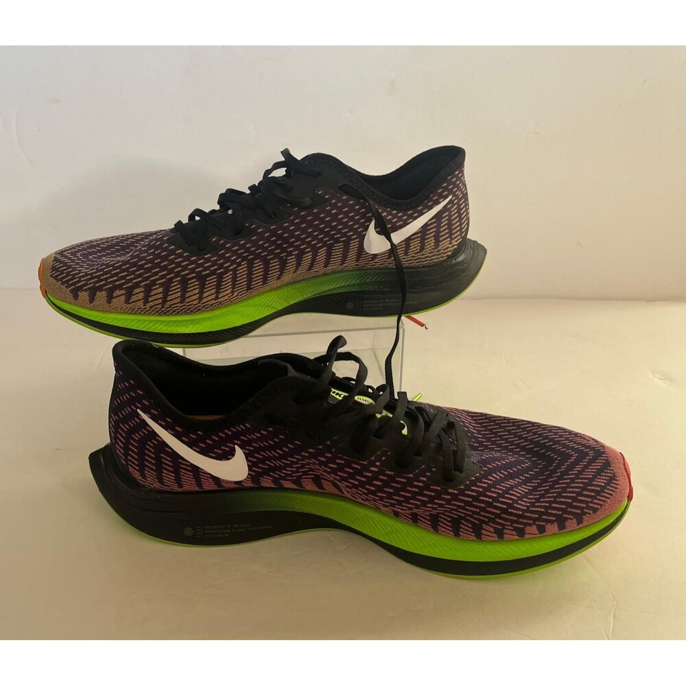 Nike Pegasus Turbo 2 Running Shoes ZoomX Black Purple Green Men 11